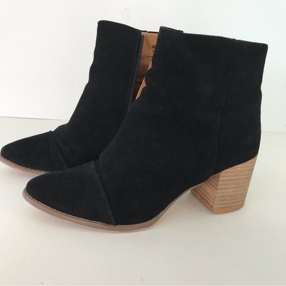 Dolce Vita DV Women ankle Boots Shoes Black leather Suede upper Zip Up size 8.5 - Picture 1 of 7